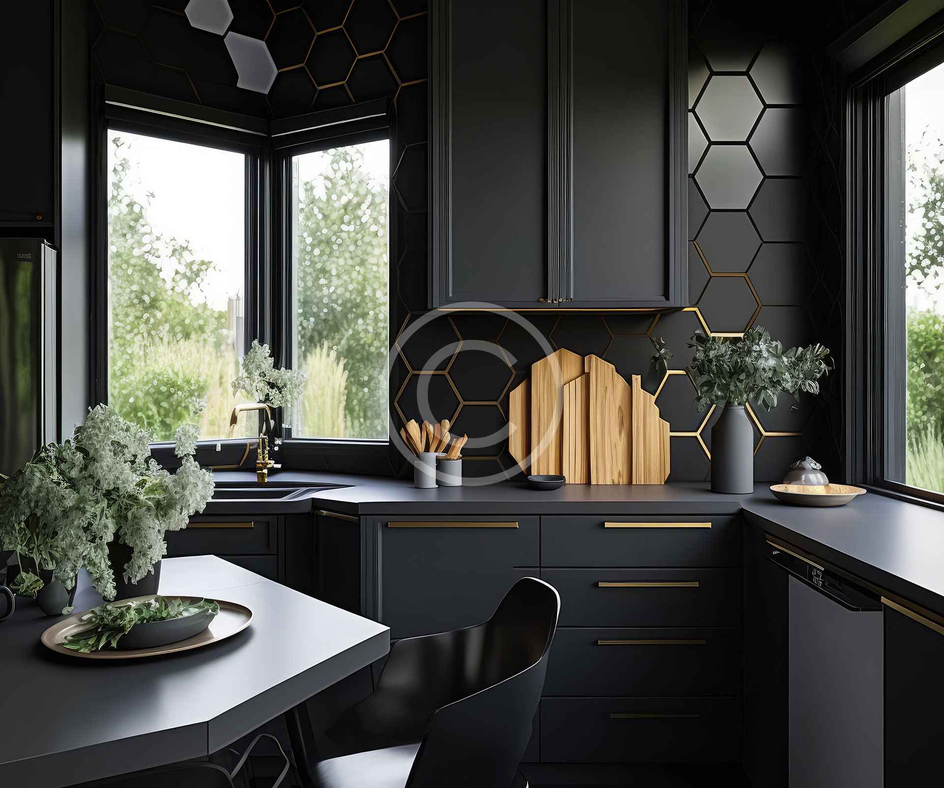 Scullery prep bench and cabinetry